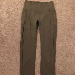 Army green lululemon leggings